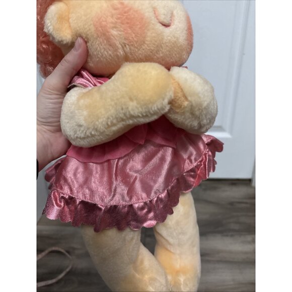 VTG. Kenner 1985 HUGGA BUNCH 17" HUGGINS Doll Curly Pink Hair Blue Eyes Plush - Picture 9 of 11